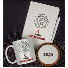 Ejoya Kişiye Özel Hemşire Tasarım Defter Kupa ve Bardak Altlığı Hediye Seti 81426
