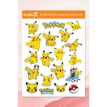 Pikaçu 19 Adet Renkli Pikachu Sticker Ajanda, Günlük, Çıkartma BulletJournal ,Planlayıcı, Scrapbook
