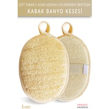 Muggio Kabak Banyo Kesesi Çift Taraflı %100 Doğal Loofah Lifli