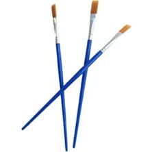 Belirtilmemiş 3 Adet Akrilik, Yağlı Boya ve Guaj Boya Fırçası, Mavi Renkli Fırça Seti