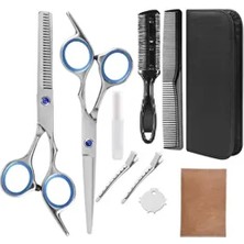 Valkyrie Profesyonel Saç Makası Seti 9 Parça 6 İnç Deri Çantalı Düz Ara Makas Tarak