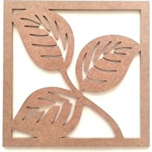 Dekolobi Ham Mdf Yapraklı Boyanabilir Çerçeveli Pano Tablo Doğal Renkli Modern Tasarım