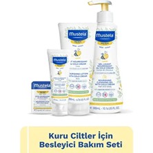 Mustela Kuru Ciltler Besleyici Bakım Seti- Şampuan, Vücut Losyonu,yüz Kremi, Nemlendirici Dudak Yanak Stick