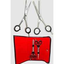 Cobalt Tek Efile ve 5,5 Inç Ikili Kuaför Saç Kesim Makas Seti Profesyonel Kuaför Berber