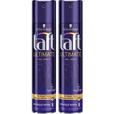 Taft Ultimate Saç Spreyi En Güçlü Tutma Özelliği ile 2 Adet Kristal Parlaklık Sağlar
