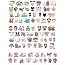 Ceres Studio Sanrio Kuromi Hello Kitty My Melody Sticker Etiket Set 3 Sayfa 81 Adet Etiket