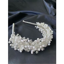 mery Inci Kristal Karışım Boncuk Gelin Tacı Düğün Nişan Kına Gecesi Söz Saç Aksesuarları