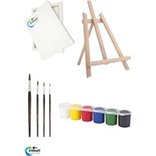 everart Hediye Resim Seti, Resim Başlangıç Seti, Akrobat Şövale, Akrilik Boya Tuval Set, Tual Şövalye