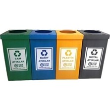 Özekim Geri Dönüşüm Sıfır Atık Kutusu 4'lü Set Kargo Dahil