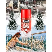 YDGR STEEL 150 ml Kar Spreyi Yılbaşı Süsleme İçin Erimeyen Kar Kırmızı Renkli