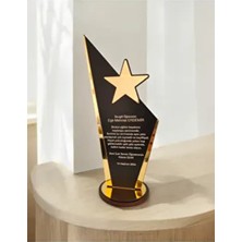 Heptex Kişiye Özel Ahşap Mezuniyet Hatırası Plaket 22,5 x 10 x 4,5 cm Şık Tasarım