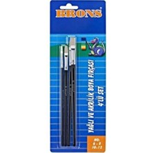 Brons 4 Lü Fırça Seti Yağlı / Akrilik (No: 6-8-10-12)