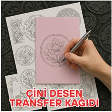 Çözüm Kağıt A4 25 Adet Çini Desen Transfer Kağıdı