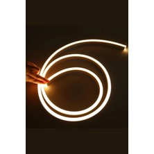 Ema Dükkan 12 Volt 5 Metre Gün Işığı Neon LED Işık 1 cm Prize Takılmaya Hazır Değil Neon Şerit LED Esnek Silikonlu