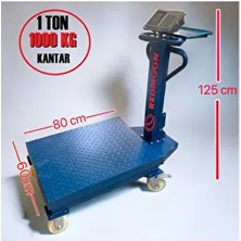 Redmoon Tekerlekli Transpalet Kollu Kantar Terazi 1 Ton Kapasite Paslanmaz Çelik 60x80 cm Özellikler