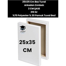 SEYFİKİRTASİYE 25X35 cm Bez Tuval  Arkadan Zımbalı  2 cm Şase  210 gr  %70 Polyester % 30 Pamuk Tuval Bezi