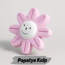 Nzb Plastik Gülücüklü Pembe Mobilya Çoçuk Odası Dolabı Kapak Kulpu Çekmece Kulbu 1 Adet