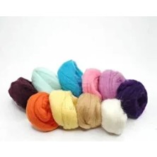 Ritzz Yün Keçe Seti 10 Renkli Yün Liflerle Yaratıcılığınızı Geliştirin