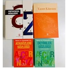 TDK 2024 Sözlük Seti - 4 Kitap Türkçe Sözlük Yazım Kılavuzu Atasözleri Deyimler