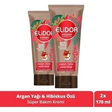 Elidor Argan Yağı Hibiskus Özü Onarıcı Süper Bakım Kremi Paraben İçermez 170 ml X2