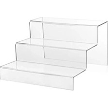  pleksi merdiven raf 3 mm şeffaf3 ( 30 cm genişlik ) 3 katlı stand