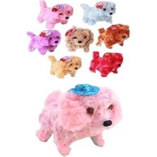 RoseRoi Sesli Pilli Pelüş Oyuncak Köpek Hareket Eden Renkli 3+ Yaş Unisex Eğlenceli Oyun