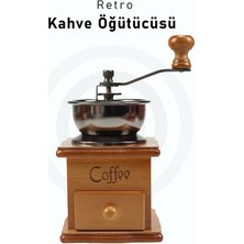 İkon Store Retro Kahve Öğütücü Ahşap Kahve Değirmeni