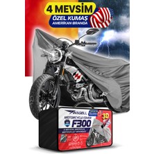 Budge Kuba KB150T-B  Amerikan Fitilli Motosiklet Brandası Çadır Örtü - Miflonlu