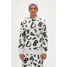 Bad Bear Bling Hoodie Off-White Beyaz  Kapüşonlu Erkek Sweatshirt