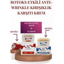 Botoks Etkili Antı-Wrınkle Krem, Kolajenli Gece Kremi ve El Kremi Hediyeli