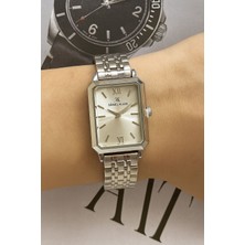 Daniel Klein Kadın Vintage Model Gümüş Renk Metal Kordon Dikdörtgen Kasa Kol Saati 3 ATM Suya Dayanıklı