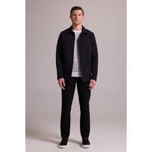 Ysf Erkek Siyah Regular Fit Gömlek Yaka Yazlık Mont