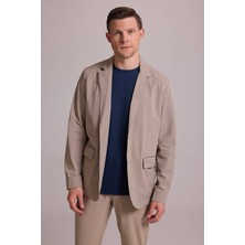 Ysf Erkek Bej Regular Fit Yazlık Ceket Mont