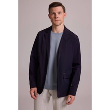 Ysf Erkek Lacivert Regular Fit Yazlık Ceket Mont