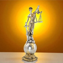 Adaletin Simgesi Biblo – Gümüş Altın Renk Detaylı Dekoratif Vip