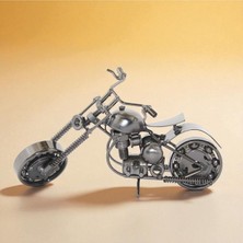 Endüstriyel Tarz Metal Motosiklet Maketi – El Yapımı Dekoratif Model Vip