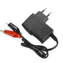 S Line 6V 1A 6W Plastik Kasa Adaptör (Akü Şarj Cihazı) – Krokodil Uçlu