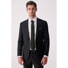 Ysf Erkek Siyah Slim Fit Takım Elbise