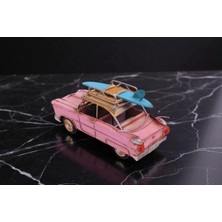 Dekoratif Metal Araba Çerçeveli Eskitilmiş Nostaljik Tasarım Vip