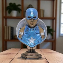 KuzeyTacı Captan America Büst Marvel Figür Ev Ofis Dekorasyon Vip