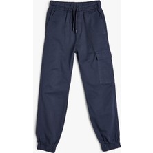 Koton Beli Bağcıklı Cep Detaylı Pamuklu Jogger Eşofman Altı