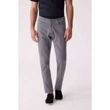 Ysf Erkek Koyu Gri Slim Fit Üst Cep Kanvas Pantolon