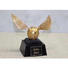 Polyester Golden Snitch Melek Kanadı Stantlı Biblo Ev Ofis Dekorasyon Hediyelik Vip