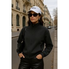 Kadın Fermuarlı Içi Polarlı Sweatshirt