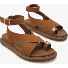 Kadın Poli Taban Yüzüklü Günlük Sandalet Gresley