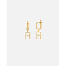 14 Ayar Altın Harfli Küpe