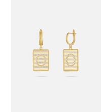 14 Ayar Kişiye Özel Zirkon Taşlı Harf Küpe