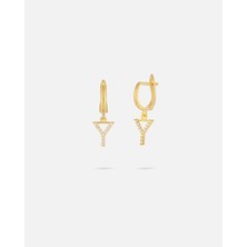 14 Ayar Altın Harfli Küpe