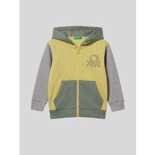 Benetton Erkek Çocuk Kapüşonlu Sweatshirt 1-6 Yaş Sarı