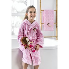 Özdilek Niloya Heart Lisanslı Çocuk Bornoz Seti 5/6 Yaş